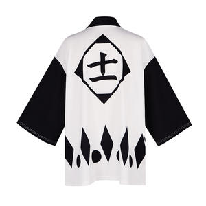 Costume Cosplay <span class=keywords><strong>BLEACH</strong></span> Gotei 13, Kimono Haori della 11a Divisione per Fan di <span class=keywords><strong>Anime</strong></span>, Outfit per Halloween e Convention - Product Image 4