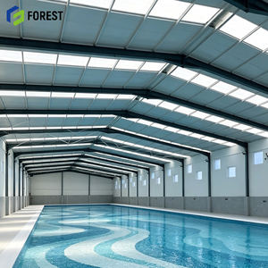 Structure de grue robuste prête à l'emploi en acier modulaire pour piscine, grand cadre préfabriqué pour arène aquatique - Product Image 1