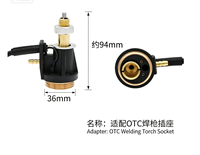 Adaptor Pistol Las MIG, Soket Euro ke OTC, Antarmuka Konversi Pengumpan Kawat