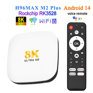 M2 H96Max บวกกล่องสมาร์ททีวีแอนดรอยด์14.0พร้อม Wifi6 RK3528 BT5.4รีโมทควบคุมด้วยเสียง8K ชุดอุปกรณ์เล่นสื่อบันทึกด้านบน - Product Image 1