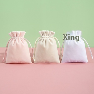 Factory <strong>Supply</strong> Ready to Ship Plush Velvet Earrings Ring Necklace <strong>Jewelry</strong> Gift Storage Bag Custom Logo Printed <strong>Jewelry</strong> Pouch - Product Image 4