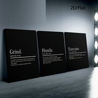 HAOWAI OEMODM 3 pièces, style moderne, décoration murale motivante, tableaux muraux en toile avec citations, décoration idéale pour les chambres à coucher, les salons
