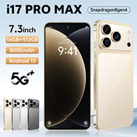 Smartphone A17 Pro 7,3 Inci CPU Octa Core 16+512GB Dual SIM HD OLED 120Hz LET Seluler Baterai 8000mAh Android 15.0 Bahasa Inggris