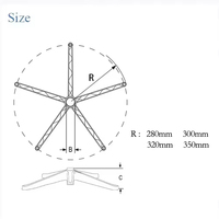 Base de Silla Universal para Oficina, Modelo HX-2033, de Metal Moderno con Patas de Hierro de Cinco Puntas, Altura Ajustable, Fácil Instalación, Tamaño y Color Personalizables