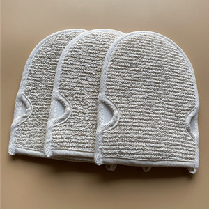 Accessoires <span class=keywords><strong>de</strong></span> bain en loofah double face à base <span class=keywords><strong>de</strong></span> plantes fournis par le fabricant, éponges <span class=keywords><strong>de</strong></span> bain en microfibre <span class=keywords><strong>de</strong></span> chanvre, gants exfoliants simples - Product Image 1