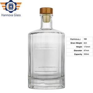 Thêm Flint 500ml tùy chỉnh chai thủy tinh nút chai rỗng 50cl <span class=keywords><strong>Glass</strong></span> Stopper cho Whisky rượu bouteille En verre Trung Quốc chai thủy tinh - Product Image 2