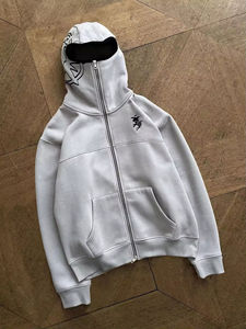 Sweat-shirt à capuche en molleton zippé pour homme, de qualité supérieure, en coton, coupe ample, style streetwear, logo brodé personnalisable, respirant - Product Image 2