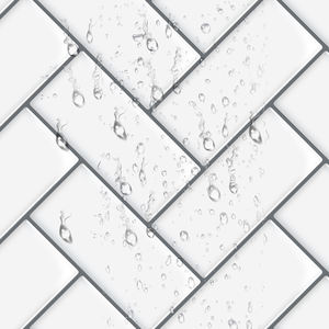 Vividtiles <span class=keywords><strong>Blanc</strong></span> Chevrons <span class=keywords><strong>Gris</strong></span> Foncé Bord Carrelage Dosseret 3d Brique Peel and Stick <span class=keywords><strong>Papier</strong></span> <span class=keywords><strong>Peint</strong></span> Amovible pour Salle De Bains - Product Image 5