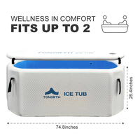 Baignoire à glace gonflable portable pliable en PVC pour la relaxation musculaire en extérieur, garantie de 2 ans, capacité de 660 L