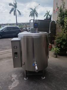 立式煮锅 带盖带出水阀的立式蒸汽夹套煮锅 双层夹套隔热立式煮锅 - Product Image 4