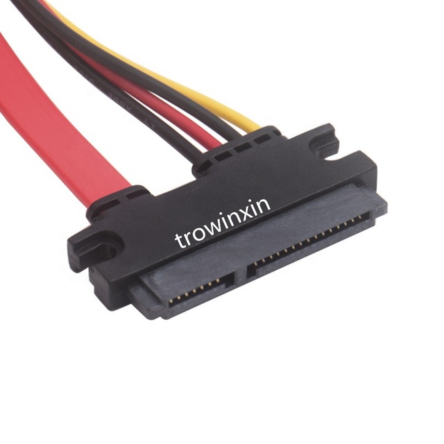 Best Quality 7+15 Pin Serial Sata Data Power Combo Hdd Extension Cable Connector Male to Female Hard Drive Cable