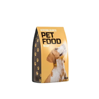 Sac/boîte/pochette pour aliments pour animaux de compagnie à fond plat, prix usine Bosheng, avec fermeture éclair coulissante refermable pour aliments pour chiens de 5 kg et 10 kg