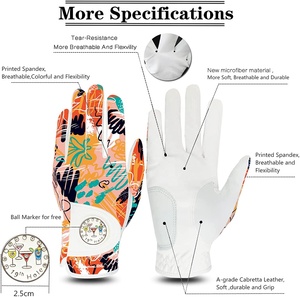 Gants de <span class=keywords><strong>golf</strong></span> personnalisés avec logo pour femmes, main gauche ou droite, en PU avec marqueur de balle, pour tous les temps, adhérence durable, meilleur prix – Ventes flash - Product Image 3