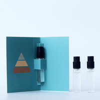 Petit flacon de parfum miniature 1ml 1,5ml 2ml 2,5ml 3ml 5ml, flacon personnalisé avec logo, tube en verre, atomiseur, flacon vaporisateur avec carte échantillon