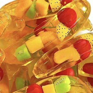 Transparent Fruit Gummy Toy Jelly <b>Fidget</b> Toy Candy Shape Stress Relief Novelty Gift - Product Image 1