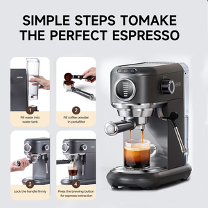 Machine à expresso électrique programmable multi-capsules en acier inoxydable ST-695F avec mousseur à lait, pression de 20 bars, pour hôtel et usage domestique - Product Image 5