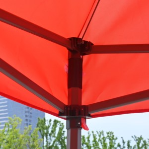 Tonnelle pliante instantanée 3x3M anti-UV avec cadre marron café et système de drainage de la pluie pour stand de marché aux puces ou de vente ambulante - Product Image 4