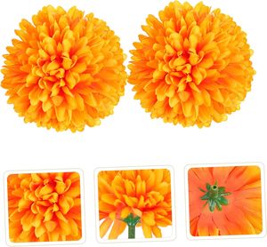 Têtes de chrysanthèmes africains de 7 cm pour décoration d'arche de mariage et de fête, fleurs artificielles en soie, boules de fleurs - Product Image 6