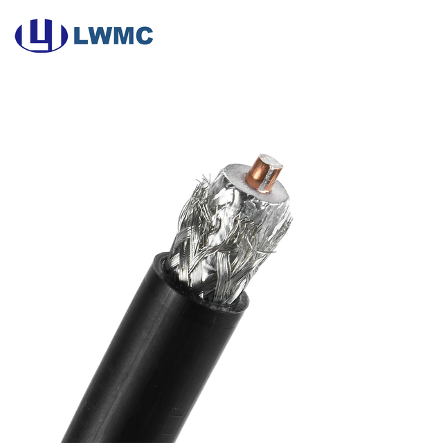 LWMC Good Selling Low Price Excellent Electrical Performance Satellite Communication Solid Copper Black PVC Lmr400 Coaxial Cable
