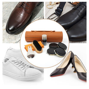 WBG Sapatos De Couro Polonês & Kit De Limpeza Marrom Preto Limpar Cera Couro Bota Cuidados Kit - Product Image 6