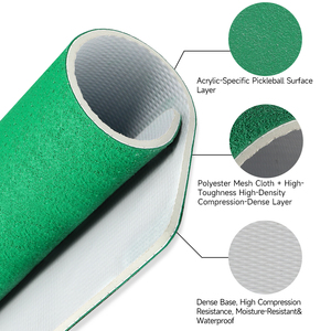 Sàn chơi bóng chuyền pickleball bằng nhựa <span class=keywords><strong>PVC</strong></span> Acrylic, chống thấm nước, sử dụng trong nhà và ngoài trời, chống phai màu, bảo vệ tia UV, độ dày 3mm - Product Image 2