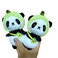 Porte-clés pendentif en peluche panda mignon de dessin animé, jouet porte-clés animal en peluche, cadeau pour enfants