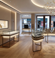Plateforme de présentation de bijoux, vitrine personnalisée pour colliers et bagues, magasin de détail