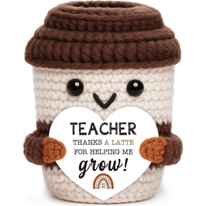 Regalo <span class=keywords><strong>de</strong></span> Café Hecho a Mano con Crochet, con Mensaje Positivo, para Compañeros <span class=keywords><strong>de</strong></span> <span class=keywords><strong>Trabajo</strong></span>, Amigos, Maestros, Enfermeras, Alivio del Estrés, Salud Mental, Autocuidado, Regalo <span class=keywords><strong>de</strong></span> Oficina - Product Image 5
