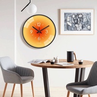 Jam Dinding Gantung Analog Desain Nordik 14 Inci 35CM untuk Rumah Ruang Tamu, Modis, Senyap, Bertenaga Baterai, Plastik Kaca
