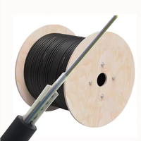 Cable de Comunicación Mini ADSS de Fibra Óptica Monomodo RC ASU 80, 100m, 8 Hilos, con Varilla FRP, 6 Hilos, 12 Hilos, 24 Hilos, Rollo de 1km, 4km