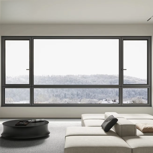 Ventanas <span class=keywords><strong>Corredizas</strong></span> Verticales Modernas <span class=keywords><strong>de</strong></span> Aleación <span class=keywords><strong>de</strong></span> Aluminio, Insonorizadas, con Mampara Plegable <span class=keywords><strong>de</strong></span> Acero Inoxidable para Balcón - Product Image 4