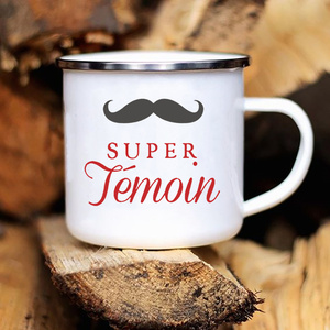 Tazze Smaltate Stampate Super Wintess per Addio al Nubilato, Tazza da Caffè/Vino, Tazza per Testimoni dello <span class=keywords><strong>Sposo</strong></span>, <span class=keywords><strong>Regalo</strong></span> di Fidanzamento/Matrimonio per Testimoni - Product Image 6