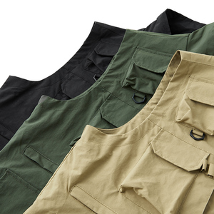 [Primavera y otoño] Hombres 100% Nylon Poliamida Deportes al aire libre Fotografía Cámara Chaqueta táctica Chaleco multibolsillo resistente - Product Image 2