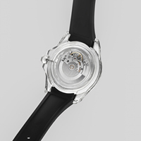 Reloj de Pulsera de Buceo Luminoso con Correa de Goma y Esfera con Textura de Meteorito, Reloj Mecánico Automático para Hombre con Caja de Cristal Transparente OEM
