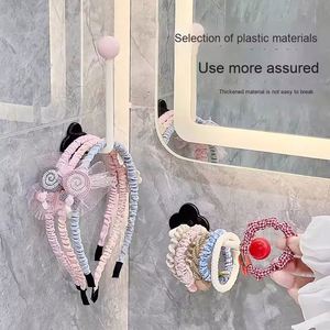 Bathroom <b>Kitchen</b> Wall Hanging <b>Rack</b> Foldable Hooks Multifunctional Plastic <b>Storage</b> for Headbands Hair Accessories Tools Wardrobe - Product Image 4