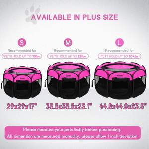 Corralito para gatos de interior cerrado, corralito plegable portátil para perros, jaula para tienda de campaña al aire libre con puerta de cubierta superior con cremallera - Product Image 5