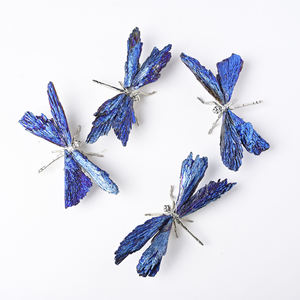 Venta al por Mayor de Cristalhola, Turmalina Azul de Alta Calidad Tallada en Forma de Libélula con Impresión Digital de 10 cm, Regalo de Moda Bohemia - Product Image 2