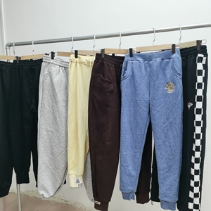 Pantaloni di cotone usati pantaloni sportivi Casual oversize pantaloni sportivi con tasche miste di seconda mano pantaloni da Jogging Casual all'ingrosso - Product Image 1