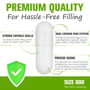 Nhà Máy Tốt Nhất Giá Gel Điện 200 + Rỗng Cứng Bò Gelatin Viên Nang Kích Thước 000 00 0 0e 1 2 3 4 # - Product Image 6