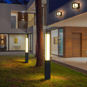 Landscape Outdoor Lawn Lamp Waterproof IP65 Driveway Yard Lighting Round Pole <strong>Street</strong> Post Top <strong>Light</strong> Led Solar Garden <strong>Light</strong> - Product Image 5