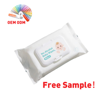 Toallitas Húmedas para Bebé de Marca Privada, 100% Fibra de Bambú, Ecológicas, Biodegradables, Hipoalergénicas, Sin Perfume, Extra Gruesas, Orgánicas, OEM, ODM