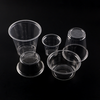 Récipient jetable à emporter personnalisé pour sauce à condiment soufflé Pack de tasses à sauce en plastique PP/PET 2 oz