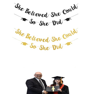 Banner di laurea per ragazze <span class=keywords><strong>2023</strong></span> che credeva di poterlo fare così ha fatto bandiere decorative - Product Image 2