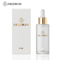 Flacon compte-gouttes en verre blanc givré de qualité supérieure 30 ml pour sérum éclaircissant pour le visage
