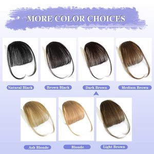 100% <span class=keywords><strong>veri</strong></span> <span class=keywords><strong>capelli</strong></span> umani 3D aria curva frangia sottile frangia frangia con frangia frangia con frangia - Product Image 3