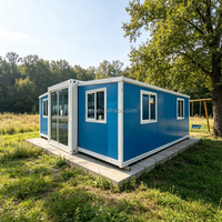 Maison préfabriquée portable rapide à construire de 20, 30 ou 40 pieds, mini-maison pliable de 2, 3 ou 4 chambres, conteneur extensible, villa de luxe préfabriquée