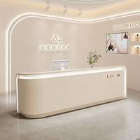 Comptoir de bar minimaliste moderne pour entreprise, réception d'hôtel, bureau d'accueil, comptoir de caisse pour salon de beauté et clinique esthétique