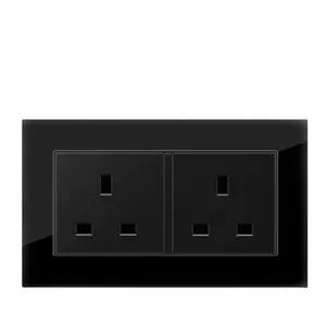 UK Standard 13A Home Wall Power Socket Outlet, LED Indicator,146mm*86mm,On-Off Control