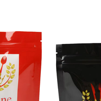 Pochette refermable holographique personnalisée avec fenêtre transparente pour l'emballage de riz, de snacks et d'aliments
