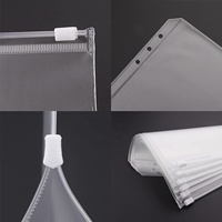 Enveloppes de trésorerie 6 trous pour la budgétisation A6 Binder Pockets Clear Zipper Folders